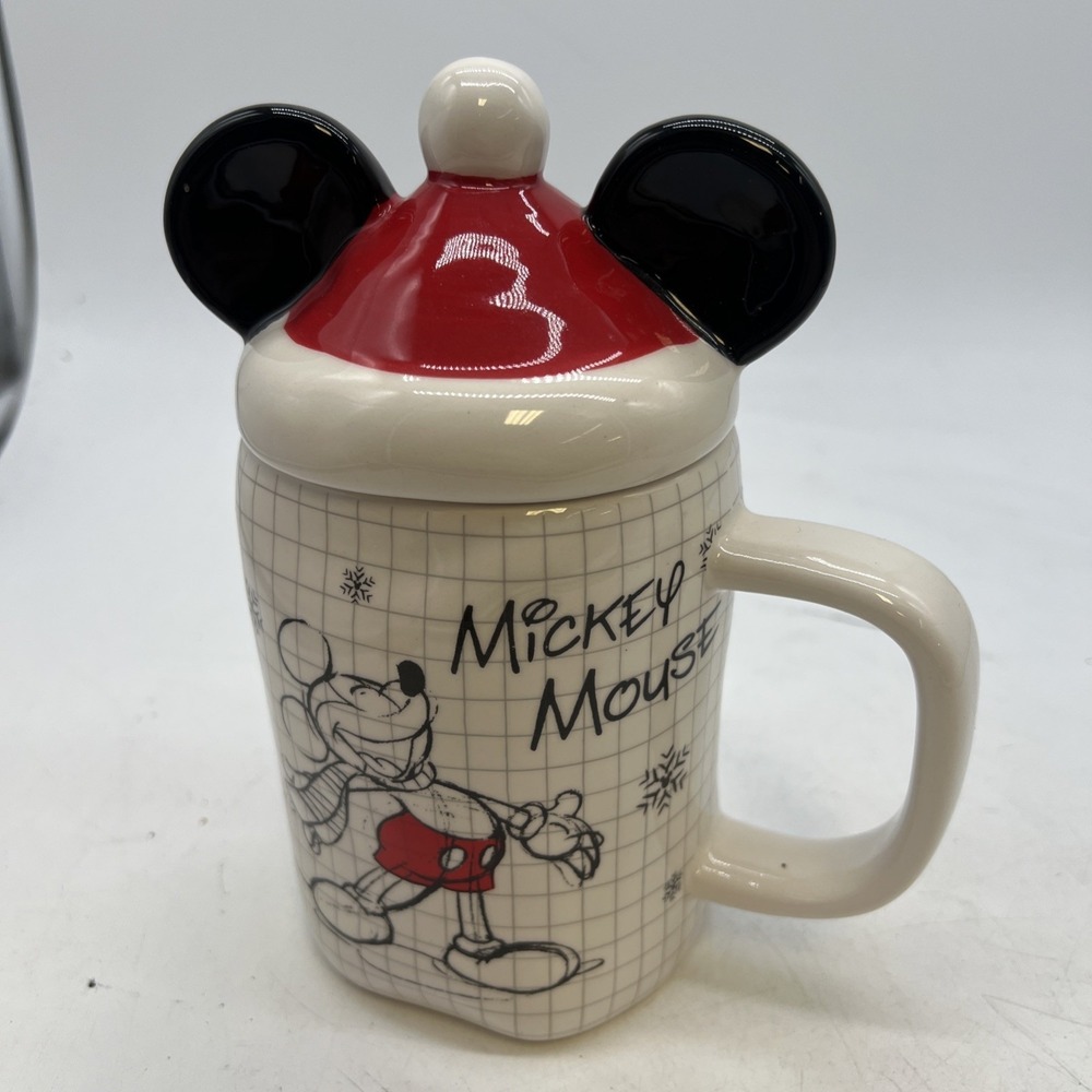 Nice Disney Santa Mickey Mouse 20oz‎ Ceramic Sketch Christmas Mug